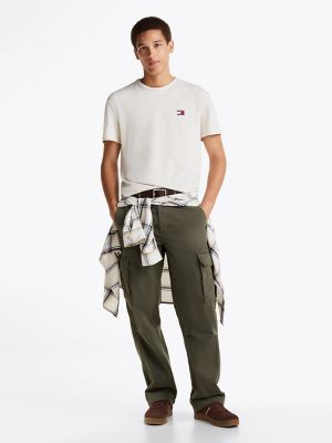 Relaxed Fit Tommy Badge T-Shirt, Oatmeal Heather