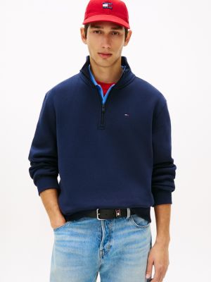 Tommy Jeans Quarter-Zip Sweatshirt, Navy