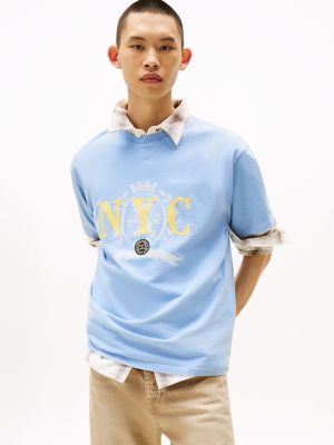 Tommy Jeans Relaxed NYC Crest T-Shirt, Colorado Blue
