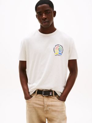 Tommy Jeans Repeat Crest Logo T-Shirt, Oat Heather