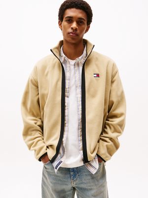 Tommy Jeans Polar Fleece Zip Sweatshirt, Relic Tan