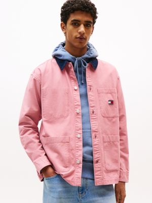 Tommy Jeans Corduroy Utility Overshirt, Tahiti Berry