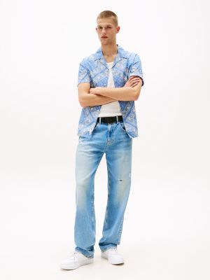 Tommy Jeans Allover Print Shirt, Colorado Blue