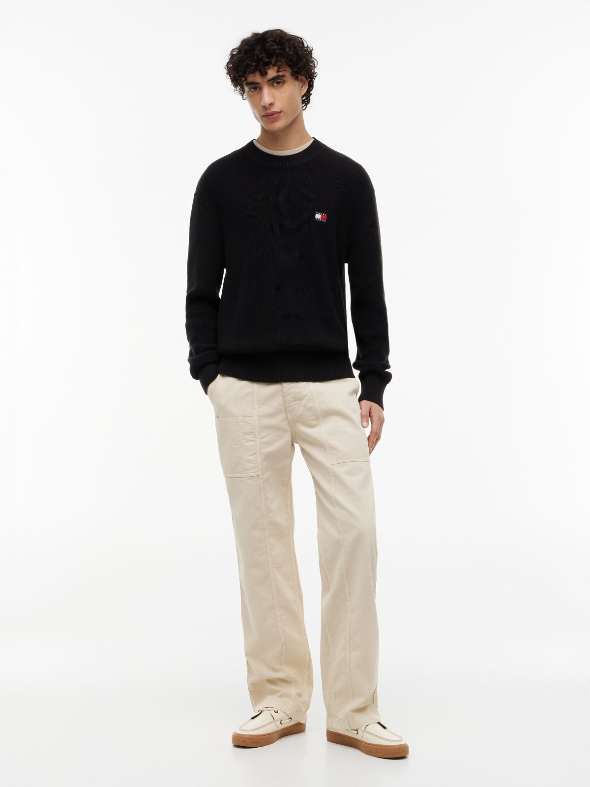 Tommy Jeans Crewneck Sweater — Black
