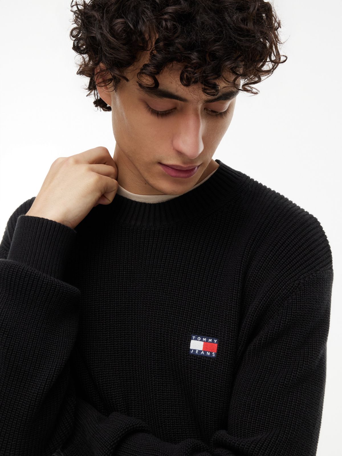 Tommy Jeans Crewneck Sweater — Black