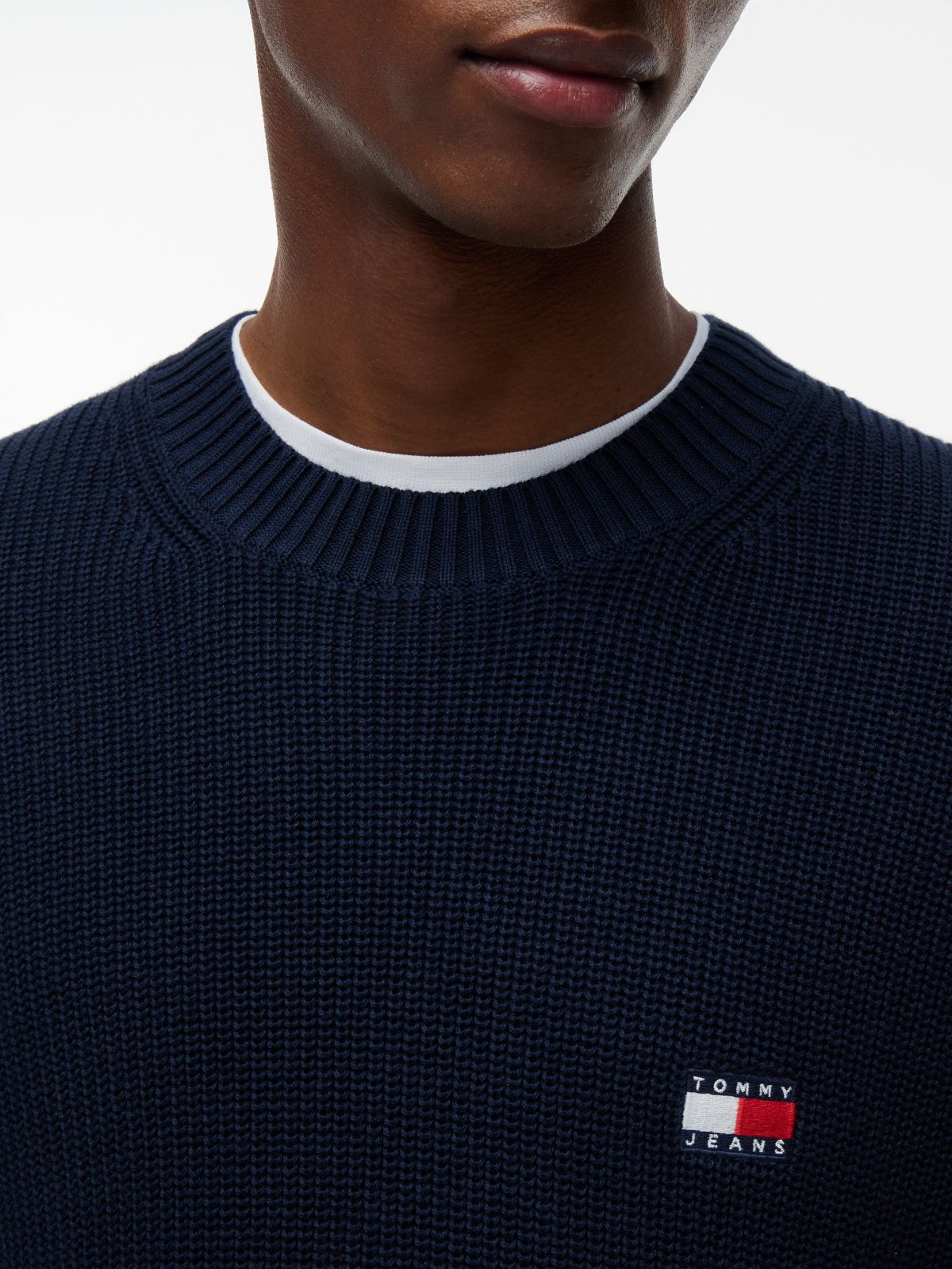 Tommy Jeans Crewneck Sweater — Navy