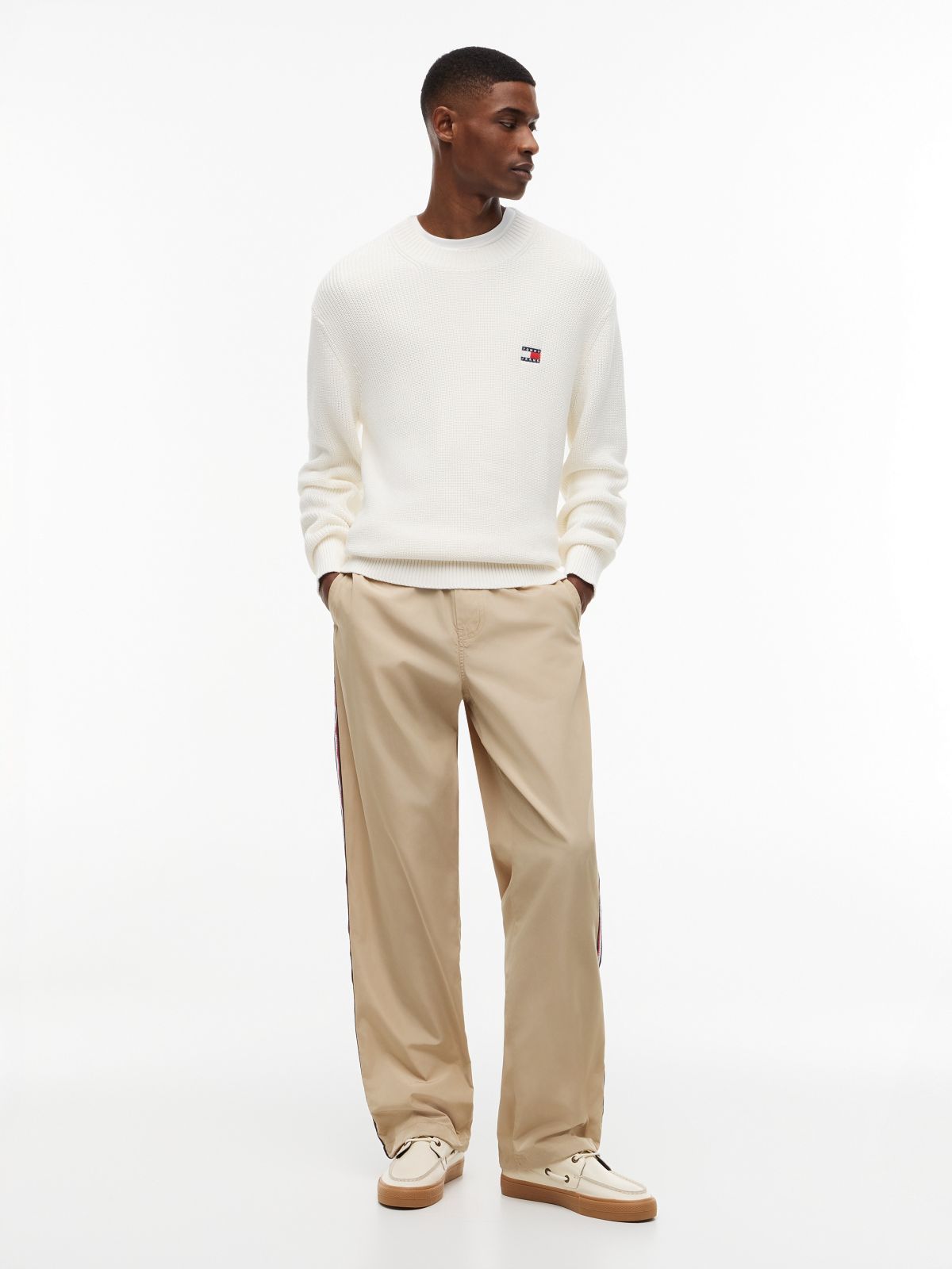 Tommy Jeans Crewneck Sweater — Ancient White