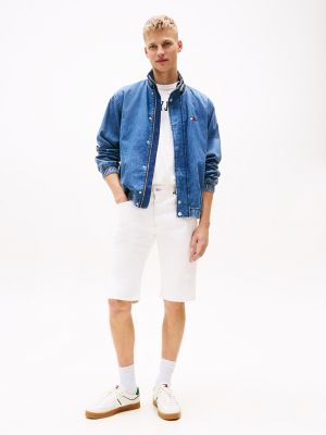 Tommy Jeans Straight Fit Denim Short, Denim White