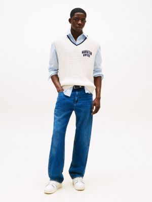 Tommy Jeans High-Rise Straight Leg Jean, Dark Wash Denim