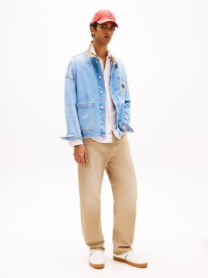 Embroidered Crest Denim Utility Jacket | Tommy Hilfiger USA
