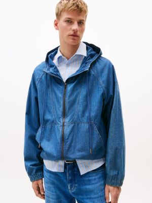 Tommy Jeans Ripstop Hooded Jacket, Denim Dark