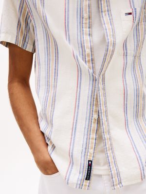 Tommy Jeans Slub Cotton Stripe Shirt | Tommy Hilfiger USA