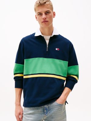 Tommy Jeans Colorblock Rugby Polo, Navy Multi 