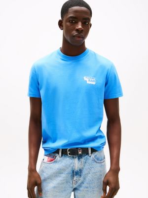 Tommy Jeans Pop Logo T-Shirt, Copenhagen Blue