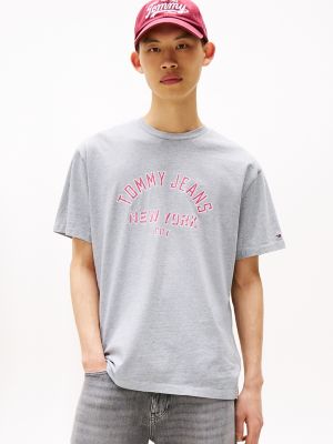 Tommy Jeans Varsity Overdyed T-Shirt, Grey Heather