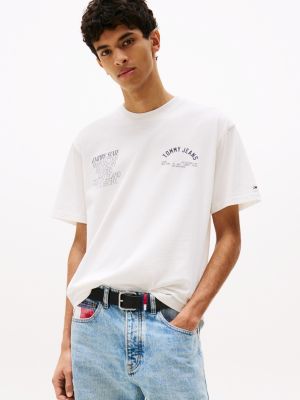 Tommy Jeans NY Borough Logo T-Shirt, Ecru