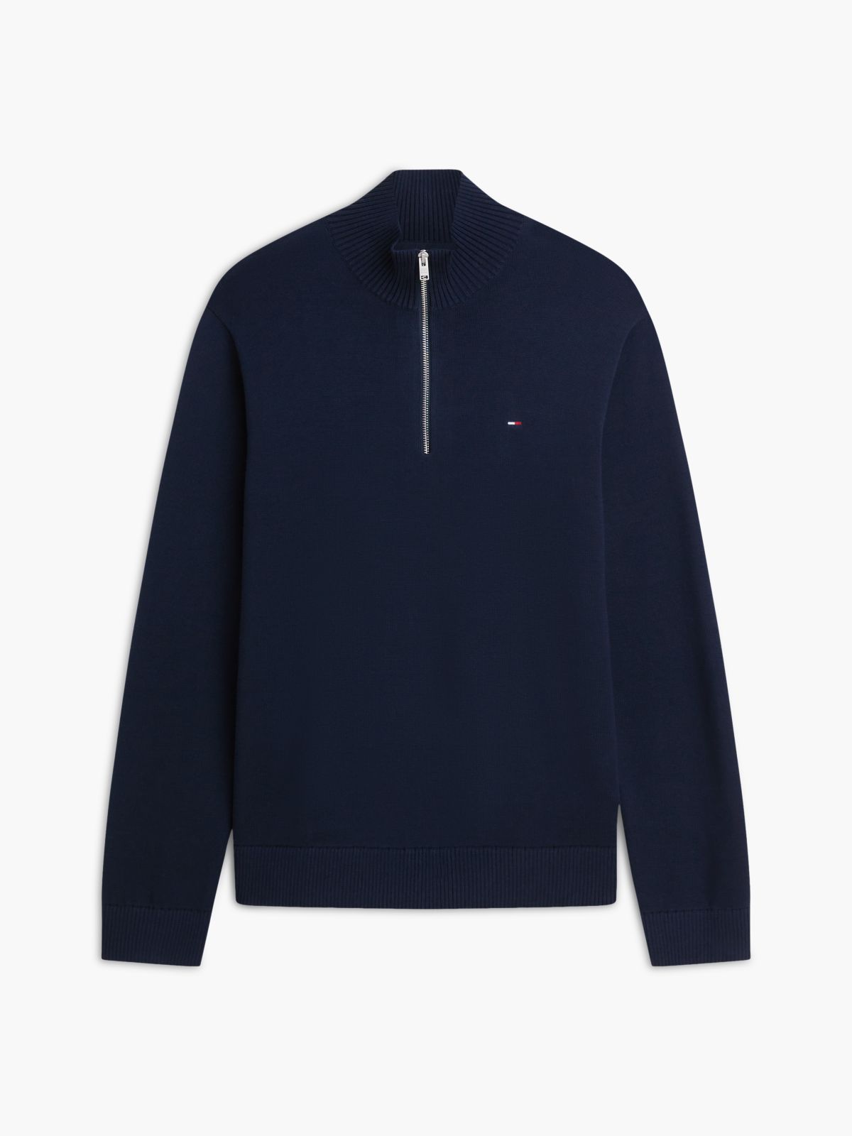 Tommy Jeans Slim Fit Quarter-Zip Sweater — Dark Blue