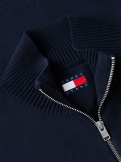 Tommy Jeans Slim Fit Quarter-Zip Sweater — Dark Blue 6