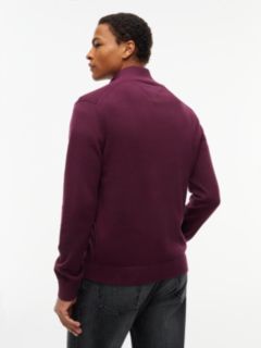 Tommy Jeans Slim Fit Quarter-Zip Sweater — Calypso Berry 4