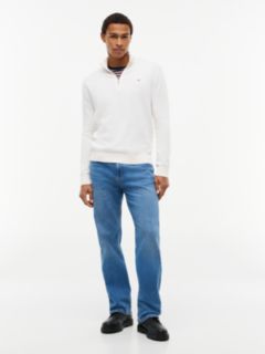 Tommy Jeans Slim Fit Quarter-Zip Sweater — Off White 2