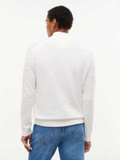 Tommy Jeans Slim Fit Quarter-Zip Sweater — Off White 4