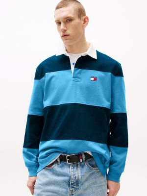 Polo de rugby à coupe décontractée Tommy Jeans, bleu Copenhague/bleu marine