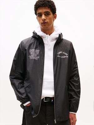 Tommy Jeans NY Borough Logo Windbreaker, Black