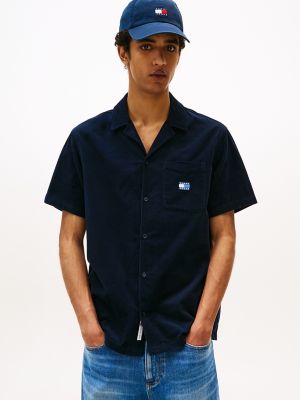 Tommy Jeans Corduroy Camp Shirt, Navy
