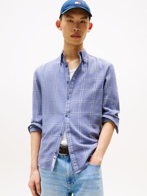 Tommy Jeans Check Twill Shirt, Blue Moment Check