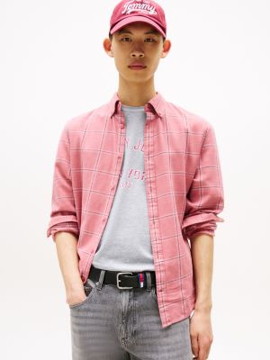 Tommy Jeans Check Twill Shirt, Tahiti Berry Check