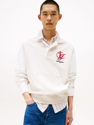 Tommy Jeans Rugby Sweatshirt, Oat Marl Heather