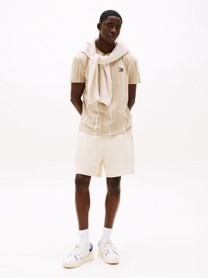 Tommy Jeans Waffle Knit Sweatshort, Desert Sand Dune