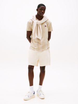 Tommy Jeans Waffle Knit Sweatshort, Desert Sand Dune