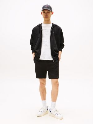Tommy Jeans Waffle Knit Sweatshort, Black