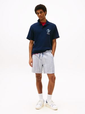 Short de plage rayé texturé Tommy Jeans, rayures Moment bleu