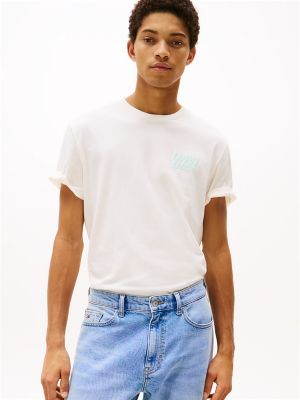 Tommy Jeans Bubble Logo Graphic T-Shirt, Ancient White