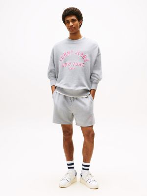 Tommy Jeans Relaxed Varsity Sweatshort, Grey Heather