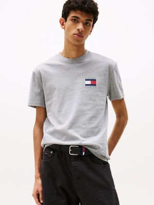 Tommy Jeans Flag Graphic T-Shirt, Grey Heather