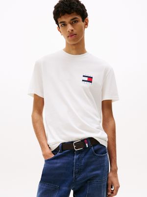 Tommy Jeans Flag Graphic T-Shirt, Ecru
