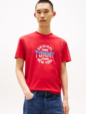 Tommy Jeans Circle Graphic T-Shirt, Sapphire Red
