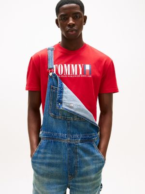 Tommy Jeans Retro Flag Logo T-Shirt, Sapphire Red