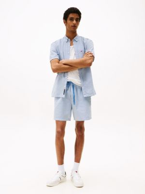Tommy Jeans Seersucker Beach Short, Colorado Blue