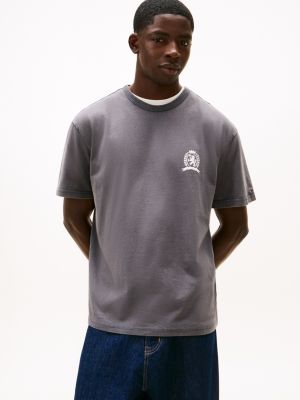 Tommy Jeans Heritage Crest T-Shirt, Washed Black
