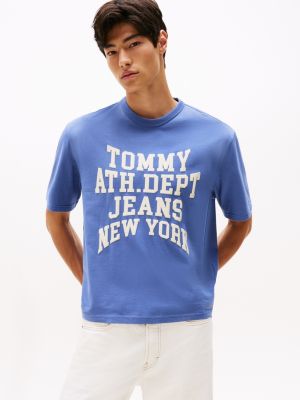 Tommy Jeans Varsity Logo T-Shirt, Soft Sapphire
