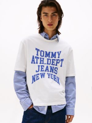 Tommy Jeans Varsity Logo T-Shirt, Ecru