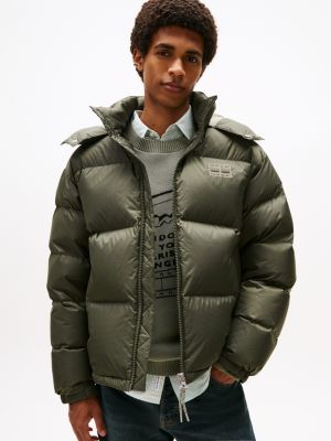 Tommy Jeans Alaska Ripstop Down Jacket, Pewter Green