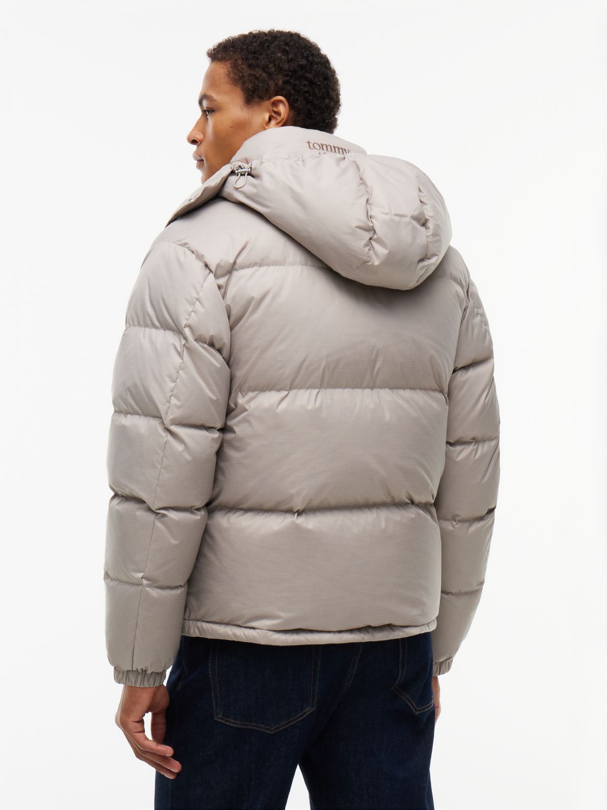 Tommy Jeans Alaska Ripstop Down Jacket — Limestone Dust