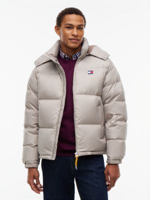 Tommy Jeans Alaska Ripstop Down Jacket, Limestone Dust