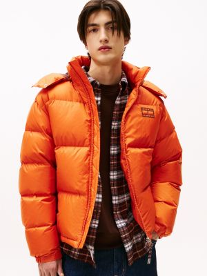 Tommy Jeans Alaska Ripstop Down Jacket, Voyager Orange