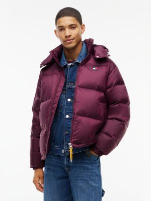 Tommy Jeans Alaska Ripstop Down Jacket, Calypso Berry